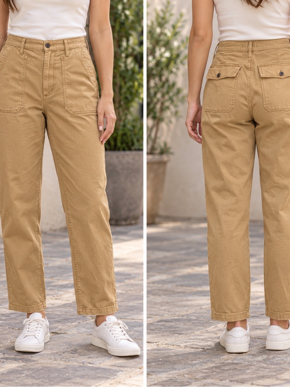 Madewell Tan Utility Straight Leg Pants Women’s Size 29